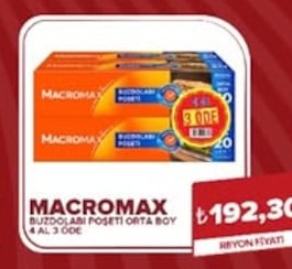 Macromax Buzdolabi Poşeti Orta Boy