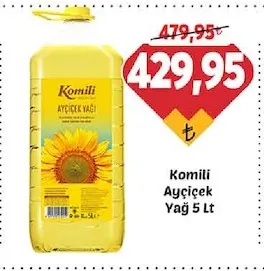 Komili Ayçiçek Yağı 5 Lt
