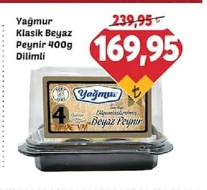 Yağmur Klasik Beyaz Peynir 400G Dilimli