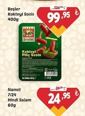 Beşler Kokteyl Sosis 400G