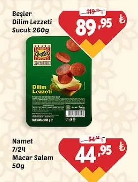 Beşler Dilim Lezzeti Sucuk 260G