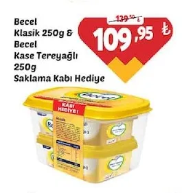 Becel Klasik 250G & Becel Kase Tereyağlı 250G Saklama Kabı Hediye