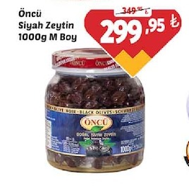 Öncü Siyah Zeytin 1000G M Boy