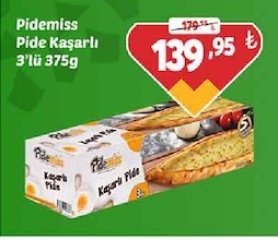Pidemiss Pide Kaşarlı 3'Lü 375G