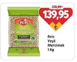 Reis Yeşil Mercimek 1 Kg