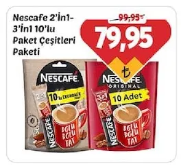 Nescafe 2In1-3In1 10'Lu Paket Çeşitleri Paketi