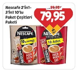 Nescafe 2In1-3In1 10'Lu Paket Çeşitleri Paketi