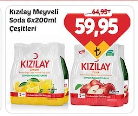 Kızılay Meyveli Soda 6X200Ml Çeşitleri
