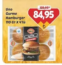 Uno Gurme Hamburger 110 Cr X 4'Lü