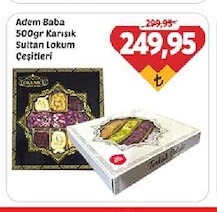 Adem Baba 500Gr Karışık Sultan Lokum Çeşitleri