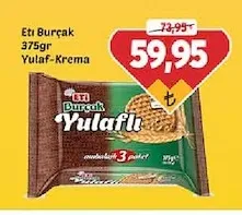 Eti Burçak 375Gr Yulaf-Krema