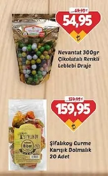 Nevantat 300Gr Çikolatalı Renkli Leblebi Draje