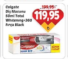 Colgate Diş Macunu 50Ml Total Whitening+360 Fırça Black