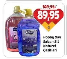 Hobby Sıvı Sabun 3Lt Naturel Çeşitleri