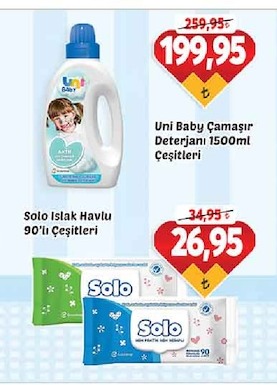 Uni Baby Çamaşır Deterjanı 1500Ml Çeşitleri