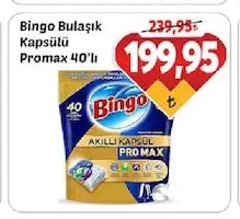 Bingo Bulaşık Kapsülü Promax 40'Lı