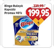Bingo Bulaşık Kapsülü Promax 40'Lı