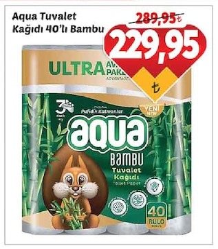 Aqua Tuvalet Kağıdı 40'Lı Bambu