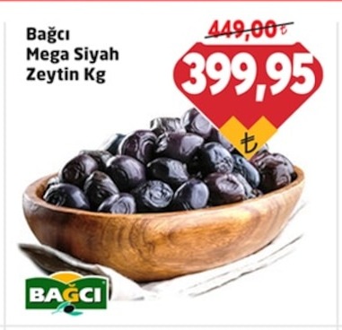 Bağcı Mega Siyah Zeytin Kg