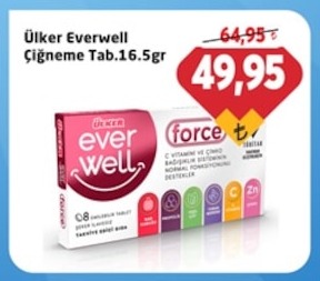 Ülker Everwell Çiğneme Tab.16.5Gr