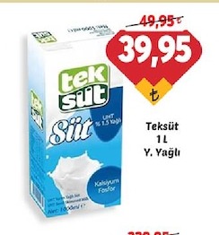 Teksüt 1 L Y. Yağlı