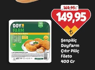 Şenpiliç Doyfarm Çıtır Piliç Fileto 400 Gr