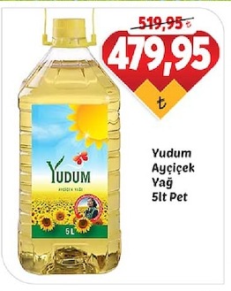 Yudum Ayçiçek Yağ 5Lt Pet