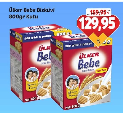 Ülker Bebe Bisküvi 800Gr Kutu