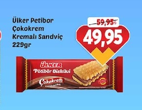 Ülker Petibor Çokokrem Kremalı Sandviç 229Gr