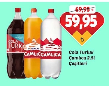 Cola Turka/ Çamlıca 2.5L Çeşitleri