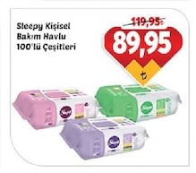 Sleepy Kişisel Bakım Havlu 100'Lü Çeşitleri