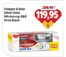 Colgate D.Mac 50Ml Total Whitening+360 Fırça Black