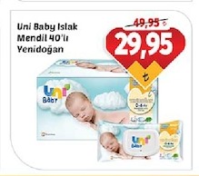 Uni Baby Islak Mendil 40'Lı Yenidoğan