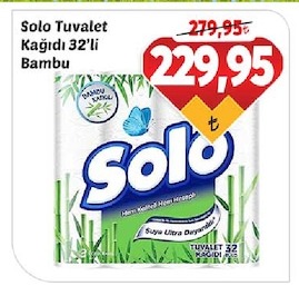 Solo Tuvalet Kağıdı 32'Li Bambu