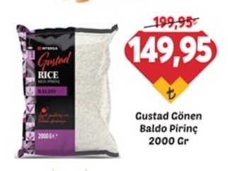 Gustad Gönen Baldo Pirinç 2000 Gr