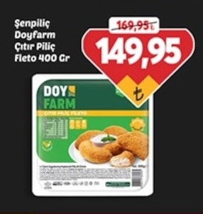 Şenpiliç Doyfarm Çıtır Piliç Fileto 400 Gr
