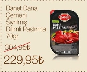 Danet Dana Çemeni Sırılmış Dilimli Pastırma 70Gr