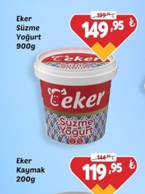 Eker Süzme Yoğurt 900G