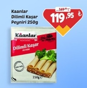Kaanlar Dilimli Kaşar Peyniri 250G
