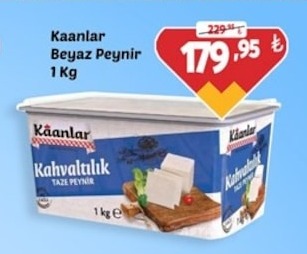 Kaanlar Beyaz Peynir 1 Kg
