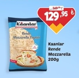 Kaanlar Rende Mozzarella 200G