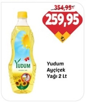 Yudum Ayçiçek Yağı 2 Lt