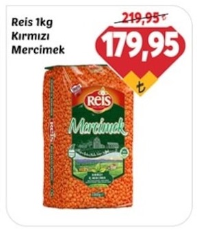Reis Kırmızı Mercimek 1Kg