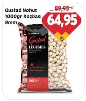 Gustad Nohut 1000Gr Koçbaşı 9Mm