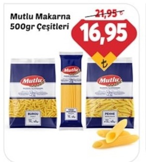 Mutlu Makarna Çeşitleri 500Gr