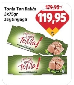 Tonla Ton Balığı 3X75Gr Zeytinyağlı