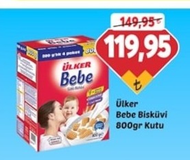 Ülker Bebe Bisküvi 800Gr Kutu