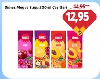 Dimes Meyve Suyu 200Ml Çeşitleri