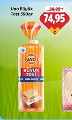 Uno Büyük Tost 550Gr