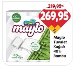 Maylo Tuvalet Kağıdı 40'Lı Bambu